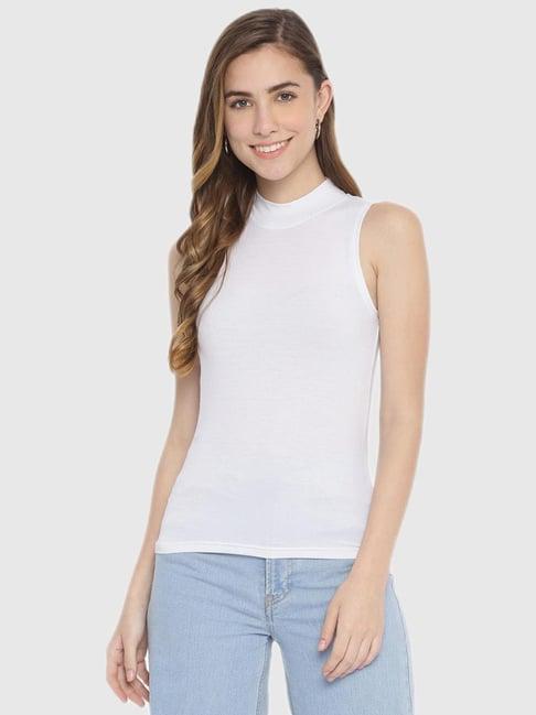 la intimo white slim fit top