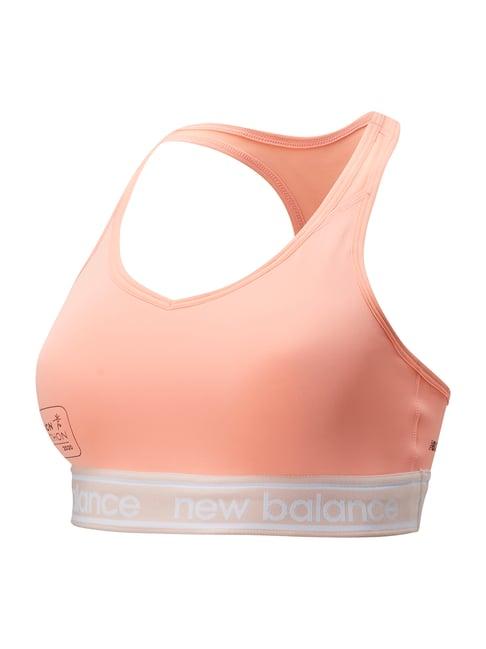 new balance peach scoop neck sports bra