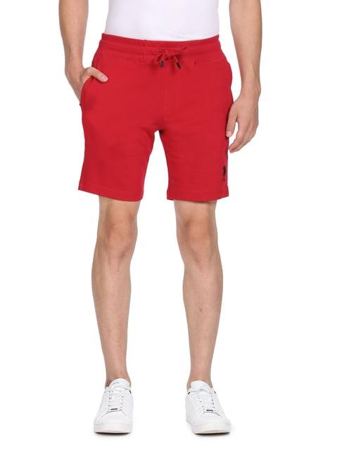 u.s. polo assn. red regular fit shorts