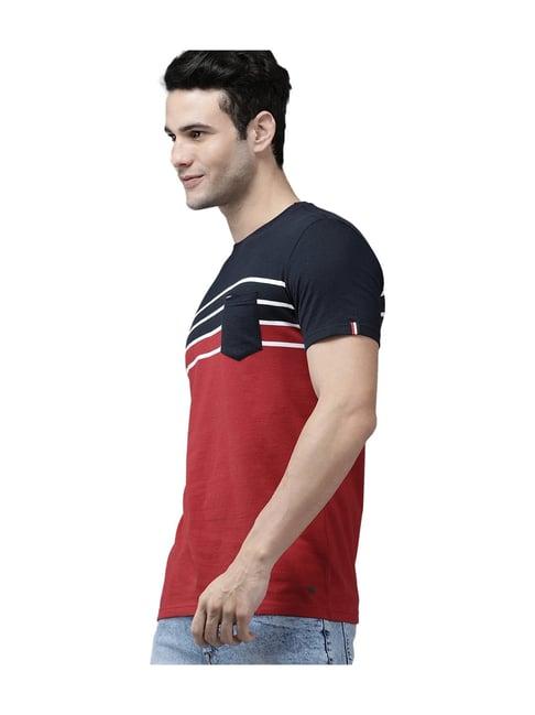 the bear house red & blue striped t-shirt