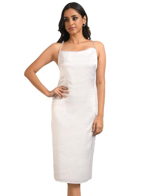 attic salt white bodycon dress