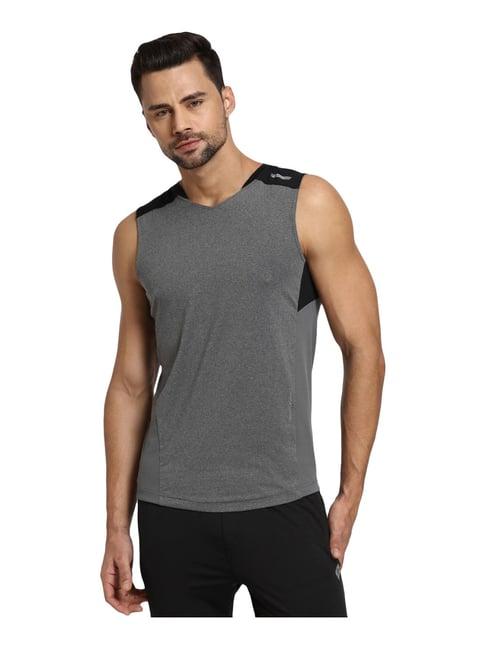 van heusen performance regular fit swift dry high stretch solid vest - grey