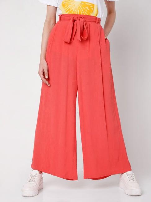 vero moda orange regular fit palazzos