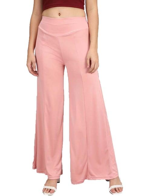 kotty pink flared fit palazzos