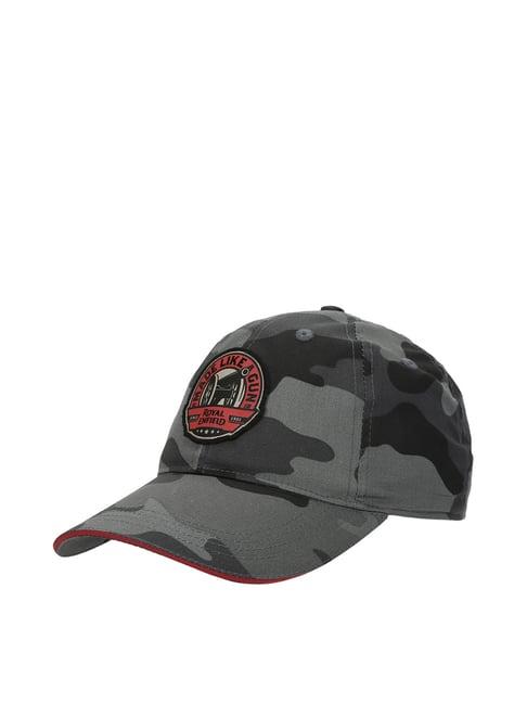 royal enfield grey printed baseball cap