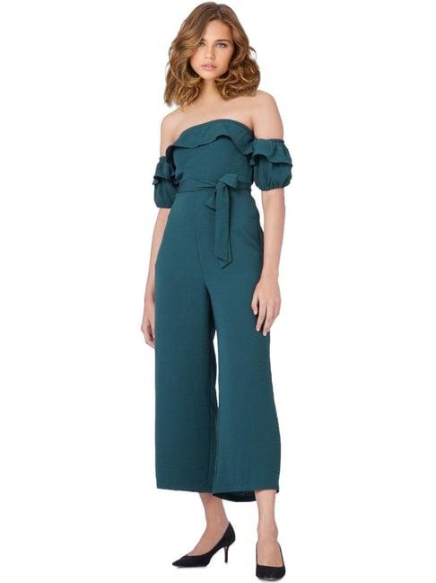 only green regular fit jumpsuit