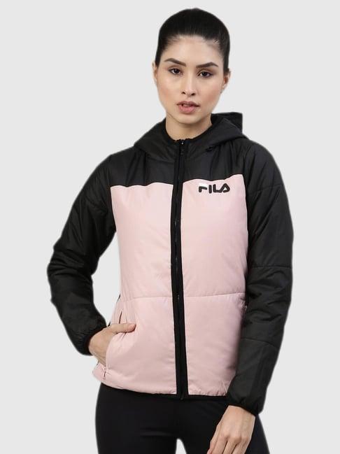 fila black and  pink color blocked jacket