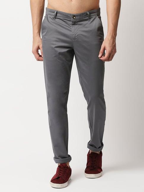 thomas scott grey slim fit flat front trousers