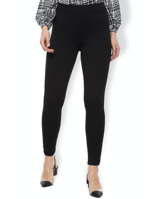 van heusen black mid rise pants