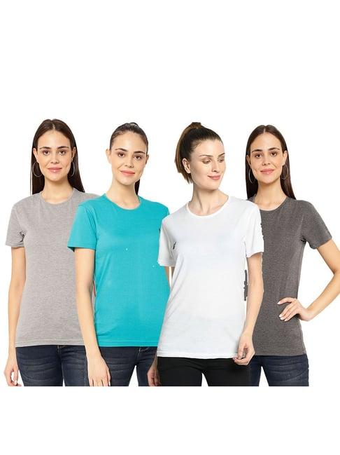 vimal jonney multicolor regular fit t-shirt (pack of 4)