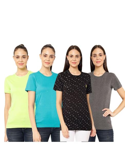 vimal jonney multicolor regular fit t-shirt (pack of 4)