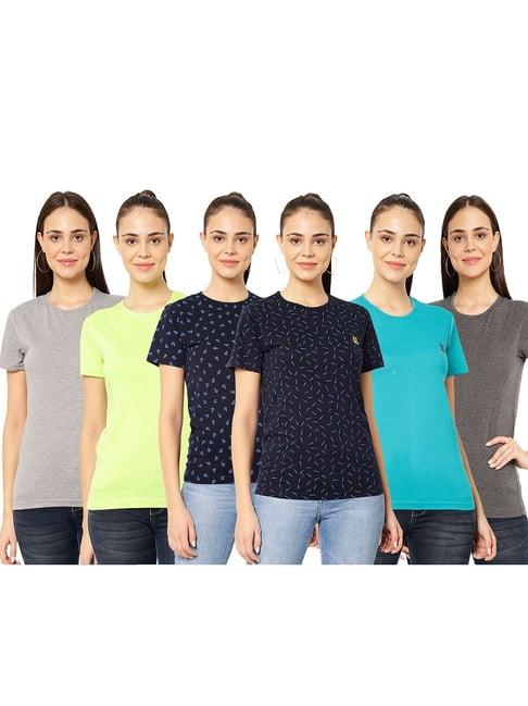 vimal jonney multicolor regular fit t-shirt (pack of 6)