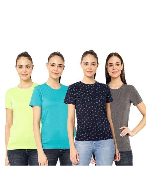 vimal jonney multicolor regular fit t-shirt (pack of 4)