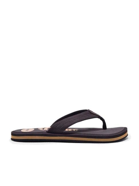 woodland men's coffee brown flip flops