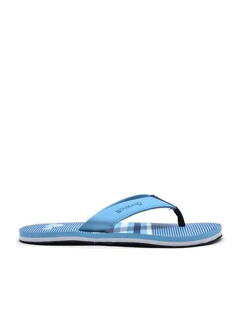 woodland men's sky blue flip flops