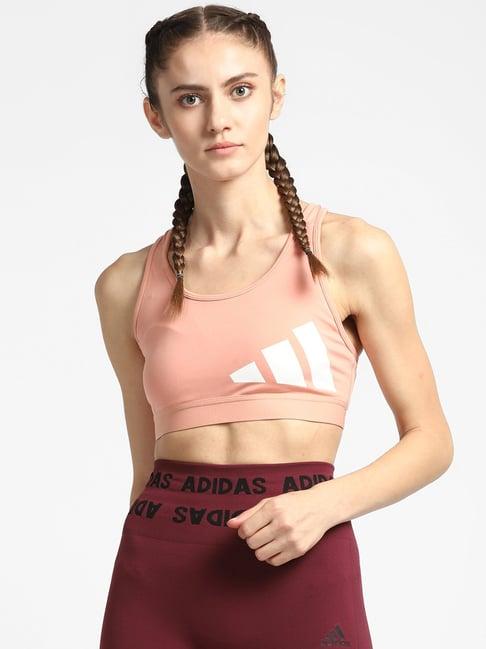 adidas peach bt 3bar logo sports bra