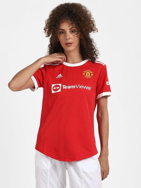 adidas red mufc h jersey w