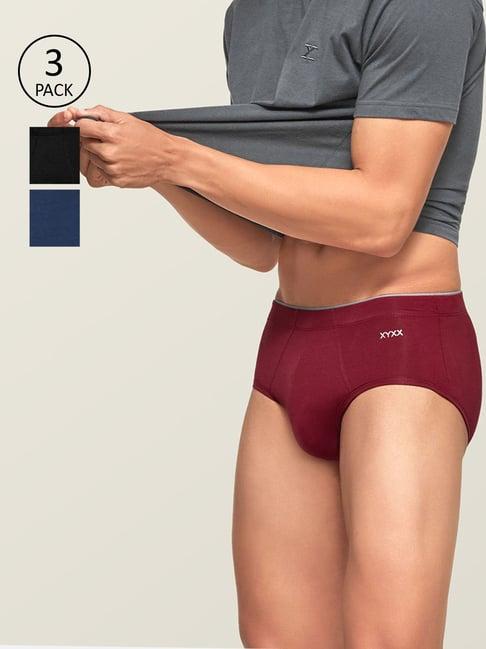 xyxx multicolor snug fit briefs - pack of 3