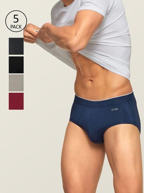 xyxx multicolor snug fit briefs - pack of 5