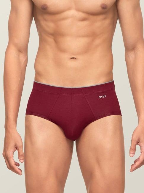 xyxx maroon snug fit briefs