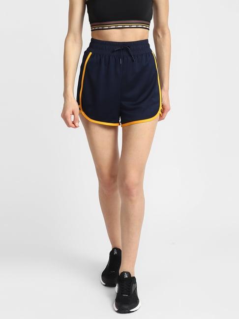 reebok navy wor knit shorts