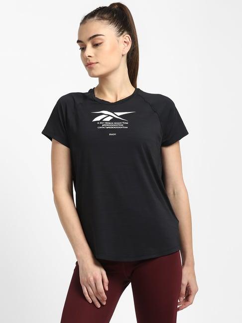 reebok black ts run ac tee - run gr