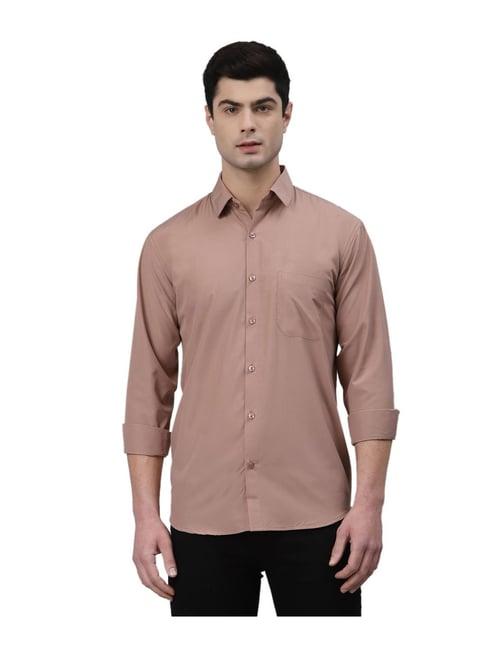 neudis peach regular fit cotton shirt