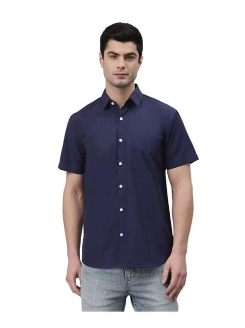 neudis navy regular fit cotton shirt