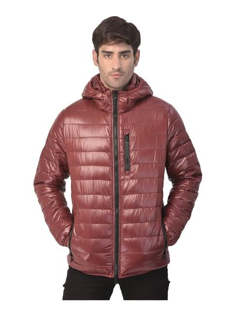 woods wine nylon hooded jacket