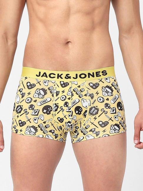 jack & jones yellow printed trunks