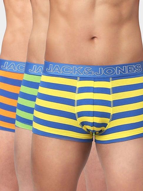 jack & jones multicolor striped trunks-pack of three