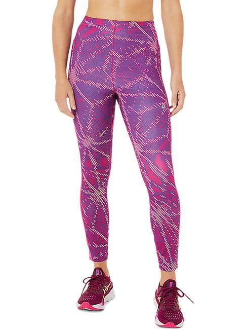 asics purple regular fit tights