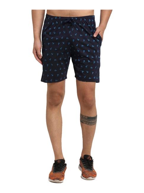 vimal jonney blue regular fit printed shorts