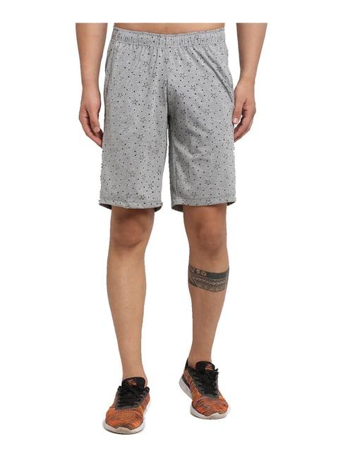 vimal jonney grey regular fit printed shorts