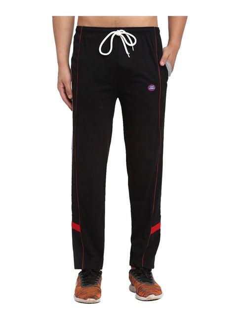 vimal jonney black regular fit trackpants