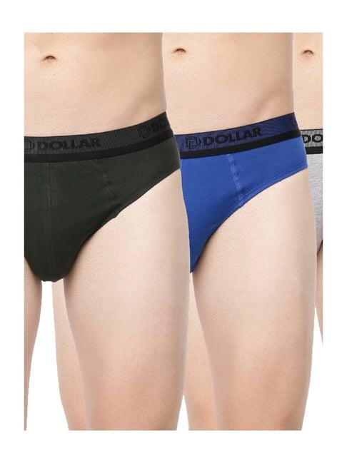 dollar bigboss multicolor cotton solid briefs (pack of 3)