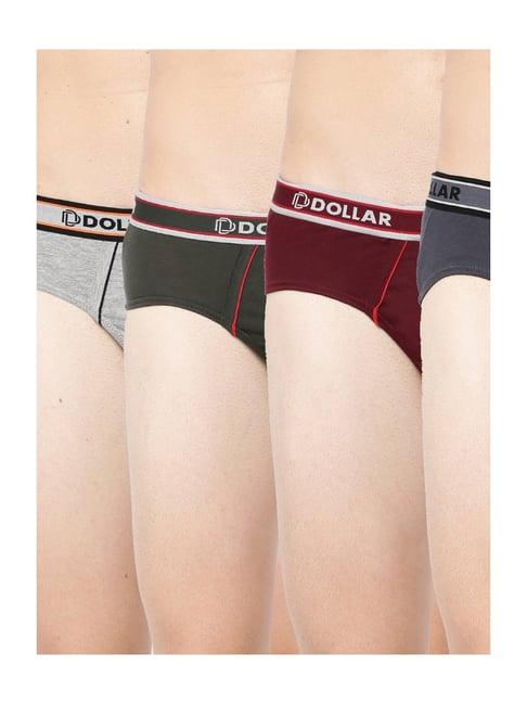 dollar bigboss multicolor solid cotton briefs (pack of 5)