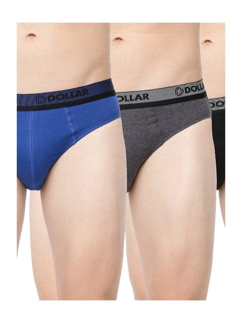 dollar bigboss multicolor solid cotton briefs (pack of 3)