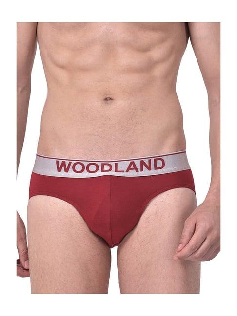 woodland maroon printed briefs