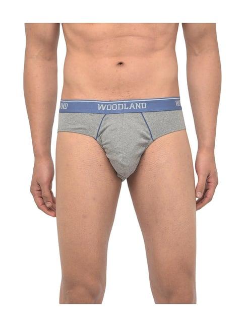 woodland light grey solid briefs