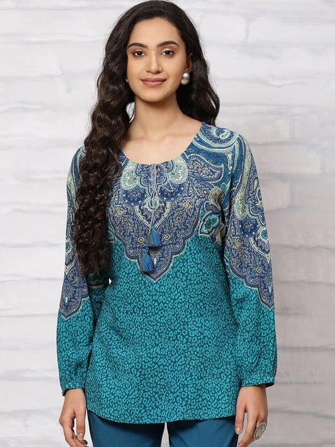 rangriti green printed top