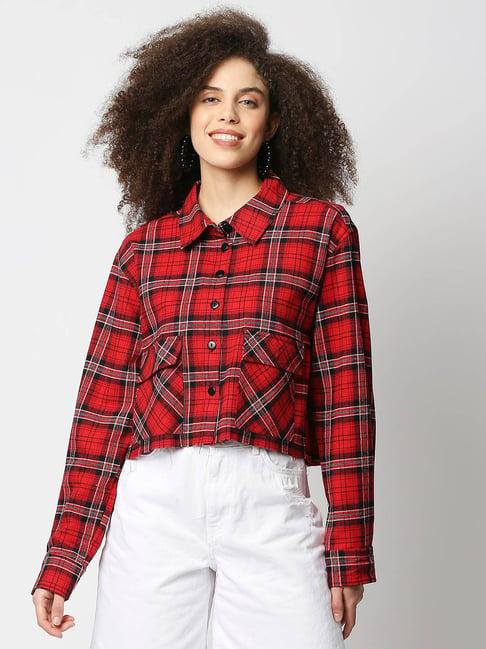 remanika red checkered shirt