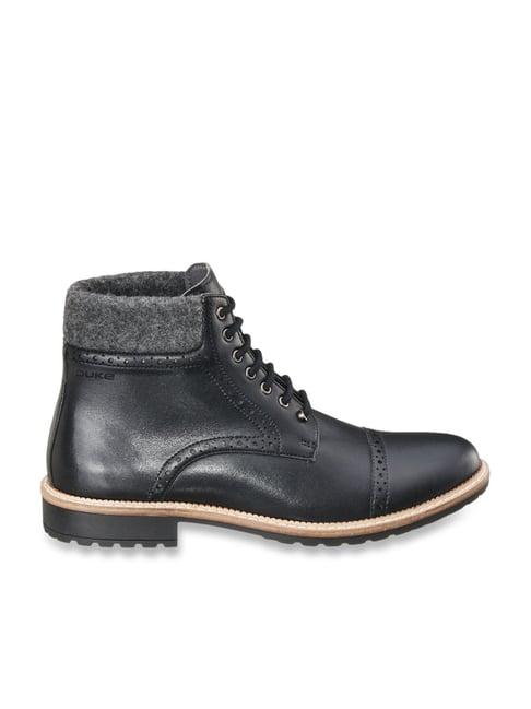 duke men's black derby boots