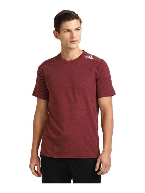 adidas red round neck t-shirt