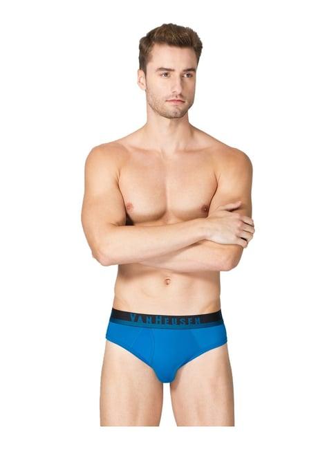 van heusen swift dry breathable solid air series briefs - mykonos blue