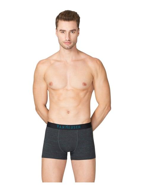 van heusen regular fit superior comfort soft touch textured trunks - charcoal