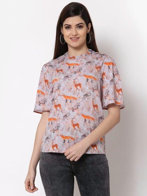 style quotient grey printed a-line top