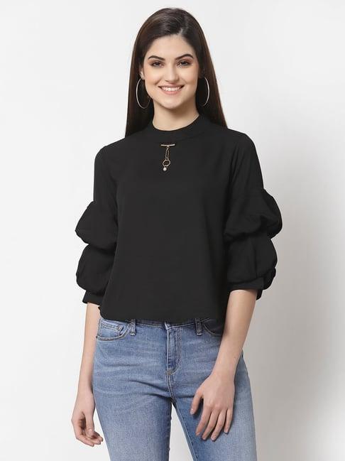 style quotient black a-line top