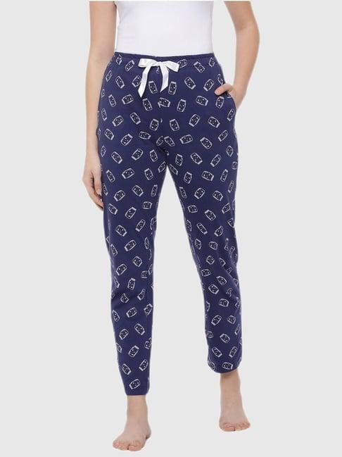 dollar missy navy blue printed pajamas