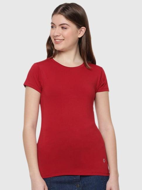 dollar missy red regular fit t shirt